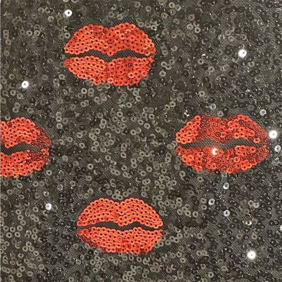 Aidan Mattox‎ Kiss Lips Valentines Sleeveless Sequin Mini Dress - Picture 6 of 7